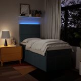 Boxspringbett mit Matratze Blau 90x200 cm Stoff vidaXL