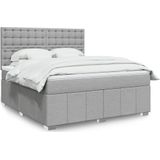 Vidaxl - Boxspringbett mit Matratze Hellgrau 180x200 cm Stoff