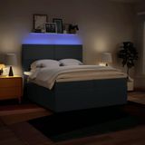 Vidaxl - Boxspringbett mit Matratze Blau 200x200 cm Stoff