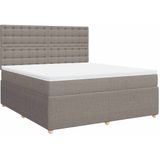 Vidaxl - Boxspringbett mit Matratze Taupe 180x200 cm Stoff