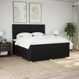 Vidaxl - Boxspringbett mit Matratze Schwarz 200x200 cm Stoff