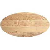 vidaXL - Tafelblad - Ovaal - Massief Eikenhout - 120x60x2 cm