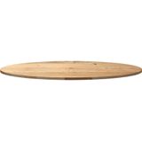 vidaXL - Tafelblad - Ovaal - Massief Eikenhout - 120x60x2 cm