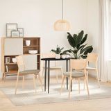 vidaXL Tischplatte Dunkelbraun 80x40x2 cm Massivholz Eiche Oval