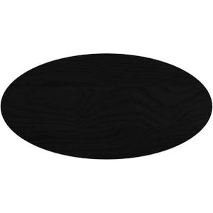 vidaXL Tischplatte Dunkelbraun 80x40x2 cm Massivholz Eiche Oval