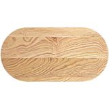 vidaXL Tischplatte 80x40x2 cm Massivholz Eiche Oval