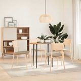vidaXL Tafelblad - Ovaal - Massief Eikenhout - 80x40x2 cm