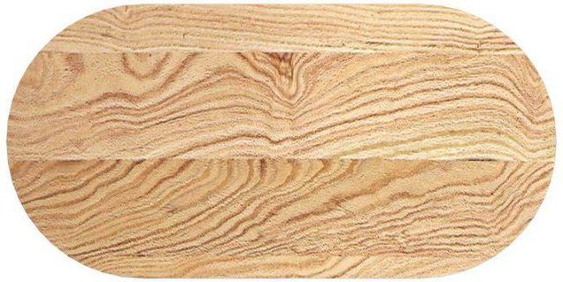 vidaXL Tafelblad - Ovaal - Massief Eikenhout - 80x40x2 cm
