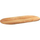 Vidaxl - Tischplatte Hellbraun 120x60x2 cm Massivholz Eiche Oval