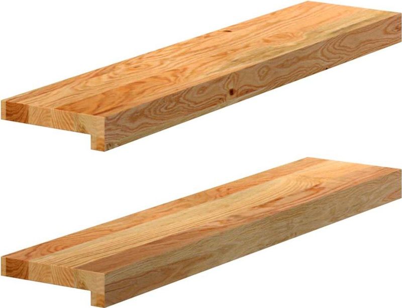 vidaXL - Vensterbanken - Lichtbruin - 2 stuks - 70x15x2 cm - Massief Eikenhout