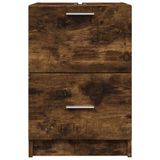 Waschbeckenunterschrank Räuchereiche 40x37x59 cm Holzwerkstoff Vidaxl
