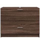 vidaXL - Wastafelkast - 78x37x59 - cm - bewerkt - hout - bruin - eikenkleurig