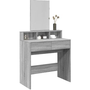 vidaXL Kaptafel met spiegel 80x41x144,5 cm grijs sonoma