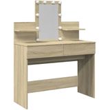 Schminktisch mit LED-Beleuchtung Sonoma-Eiche 100x40x130 cm Vidaxl