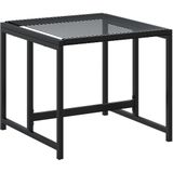 vidaXL - 15-delige - Tuinset - poly - rattan - zwart