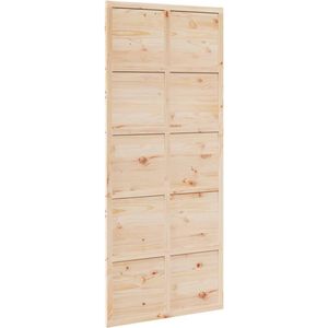 vidaXL - Schuifdeur - 90x208 - cm - massief - grenenhout