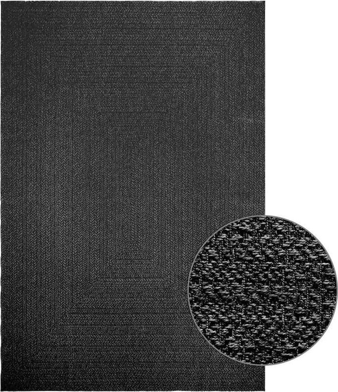 vidaXL - ZIZUR - Vloerkleed - Antraciet - Jute Look - 200x290cm