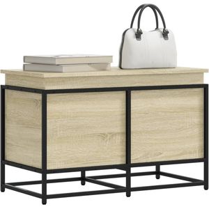 Vidaxl opbergbox met deksel 80x40x51,5 cm bewerkt hout sonoma eiken