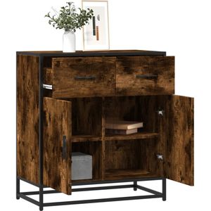 vidaXL - Dressoir - Gerookt Eikenkleurig - Bewerkt Hout - 68x35x76 cm