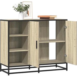Sideboard Sonoma-Eiche 92x35x76 cm Holzwerkstoff Vidaxl