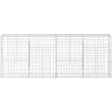 vidaXL Gabionen mit Deckel 400x50x150 cm Verzinktes Eisen