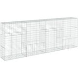 vidaXL Gabionen mit Deckel 400x50x150 cm Verzinktes Eisen
