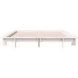 vidaXL Massivholzbett ohne Matratze Weiß 120x200 cm Kiefernholz