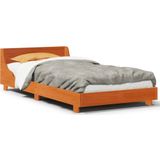 Massivholzbett ohne Matratze Wachsbraun 90x200 Kiefernholz Vidaxl