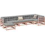 vidaXL 7-delige Loungeset met kussens massief douglas vurenhout