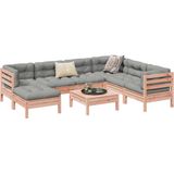 vidaXL 8-delige Loungeset met kussens massief douglas vurenhout