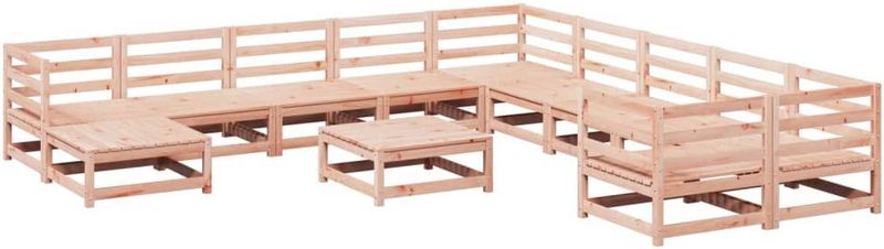 vidaXL - 12-delige - Loungeset - massief - douglas - vurenhout