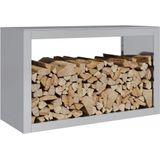 vidaXL - Haardhoutrek - 100x40x60 - cm - gegalvaniseerd - staal