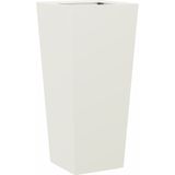 vidaXL Plantenbak 35x35x75 cm staal wit