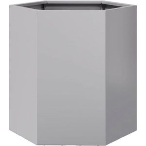 vidaXL Plantenbak zeshoek 46x40x45 cm gegalvaniseerd staal