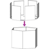 vidaXL Pflanzkübel Anthrazit Sechseckig 104x90x45 Stahl