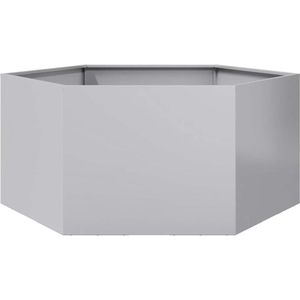 vidaXL Plantenbak zeshoek 104x90x45 cm gegalvaniseerd staal