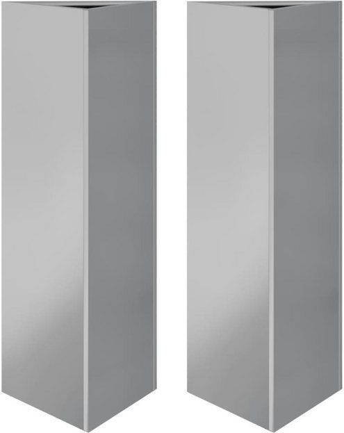 vidaXL Pflanzkübel 2 Stk. Dreieckig 30x26x75 cm Verzinkter Stahl