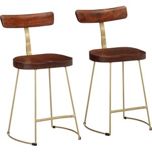 Vidaxl - Barhocker 2 Stk. 49x43x79 cm Mango Massivholz