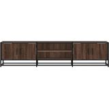 vidaXL - Tv-meubel - 180x35x41 - cm - bewerkt - hout - bruin - eikenkleurig