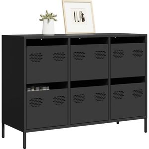 Vidaxl - Sideboard Schwarz 101,5x39x73,5 cm Kaltgewalzter Stahl