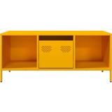 vidaXL - Salontafel - 101,5x50x43,5 - cm - koudgewalst - staal - mosterdgeel