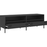 vidaXL - Tv-meubel - 135x39x43,5 - cm - koudgewalst - staal - zwart