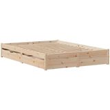 vidaXL - Bedframe - zonder - matras - massief - grenenhout - 120x200 - cm