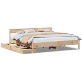 Vidaxl - Massivholzbett ohne Matratze 160x200 cm Kiefernholz