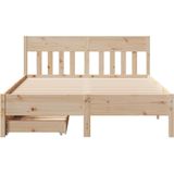 vidaXL - Bedframe - zonder - matras - massief - grenenhout - 140x200 - cm