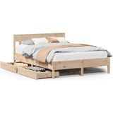 vidaXL Massivholzbett ohne Matratze 140x190 cm Kiefernholz