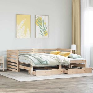 vidaXL Tagesbett mit Schubladen 90x200 cm Massivholz Kiefer