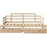 Tagesbett Ausziehbar mit Schubladen ohne Matratze 80x200 cm vidaXL