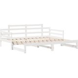 vidaXL Tagesbett Ausziehbar mit Schubladen ohne Matratze Weiß 80x200cm
