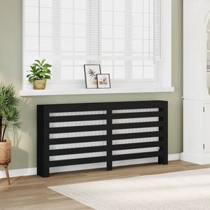 vidaXL - Radiatorombouw - Zwart - Bewerkt Hout - 175x20x82 cm